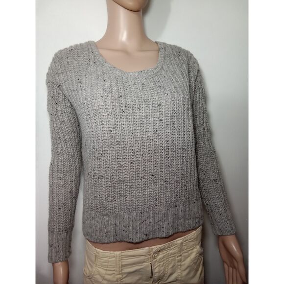 Ruby Moon sz sm gray crop sweater wool blend - Picture 1 of 16